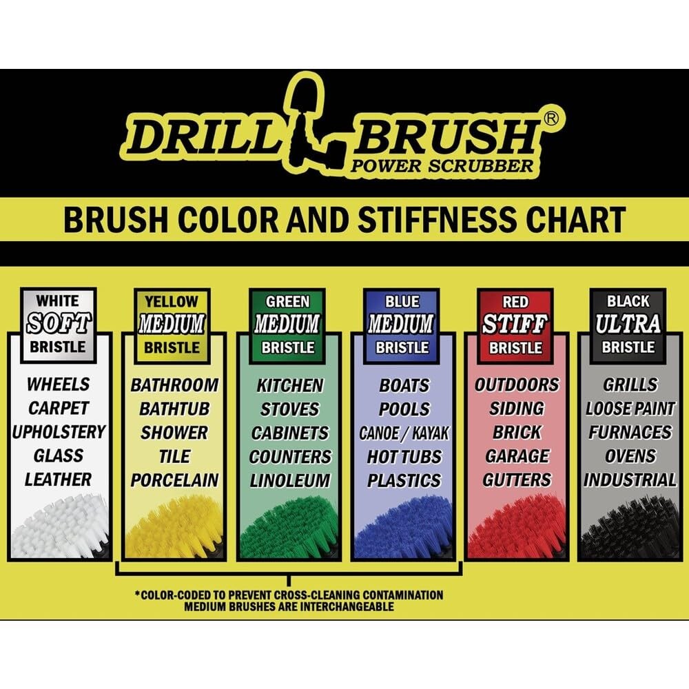 BBQ Grill Cleaning Kit – Safe Nylon Grill Brush | Drill Brush Set – Ultra Sti…