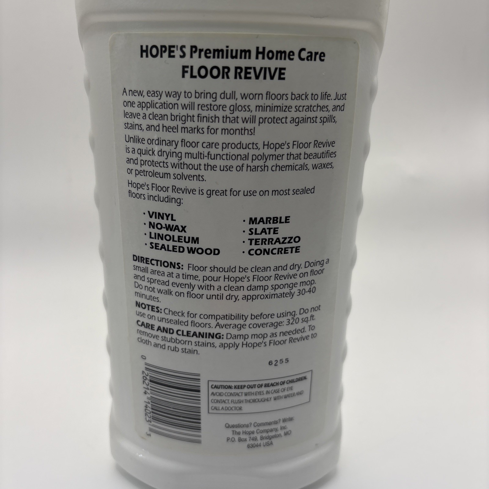 Hope’s Premium Home Care Floor Revive Renews and Protects 16 FL Oz New Sealed