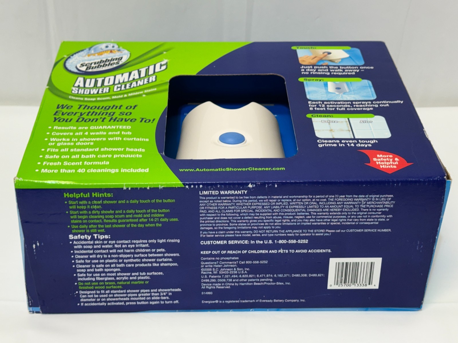 Scrubbing Bubbles Automatic Shower Cleaner Starter Kit 2005 Sprayer & 2 Refills