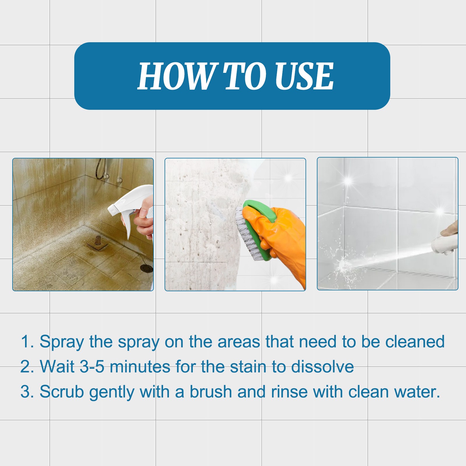 Jue-Fish Tile Cleaner – Strong Dirt Remover for Bathroom Floor & Marble Brighten
