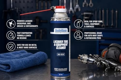 BodyShop Essentials Lacquer Tool & Equipment Cleaner 16oz Aerosol Paint Remover