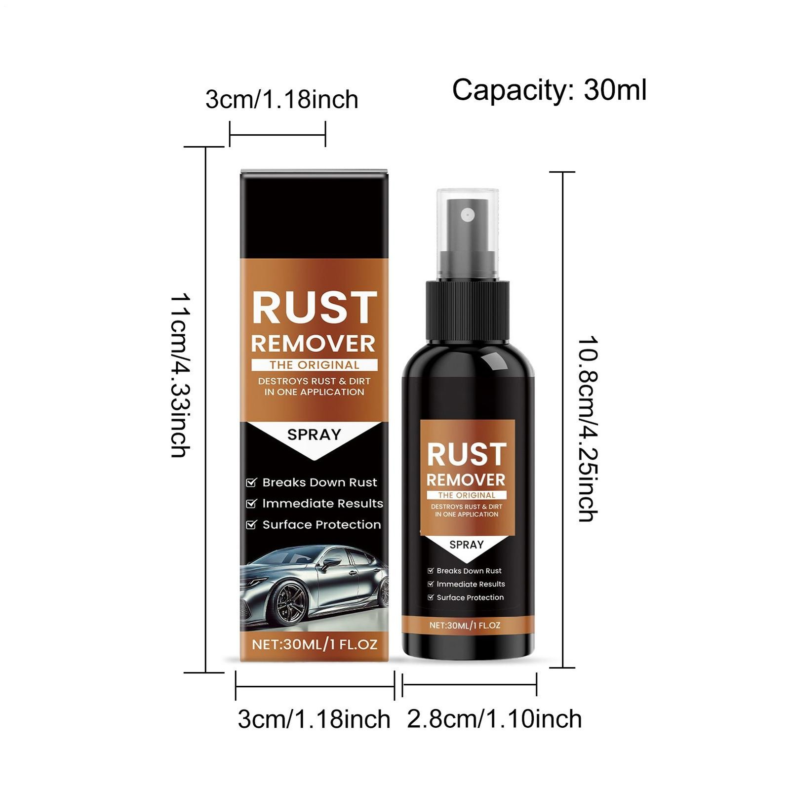 Nexa Rust Remover Metal Automotive Rust Remover 1 Fl.oz Professional Fast Spray