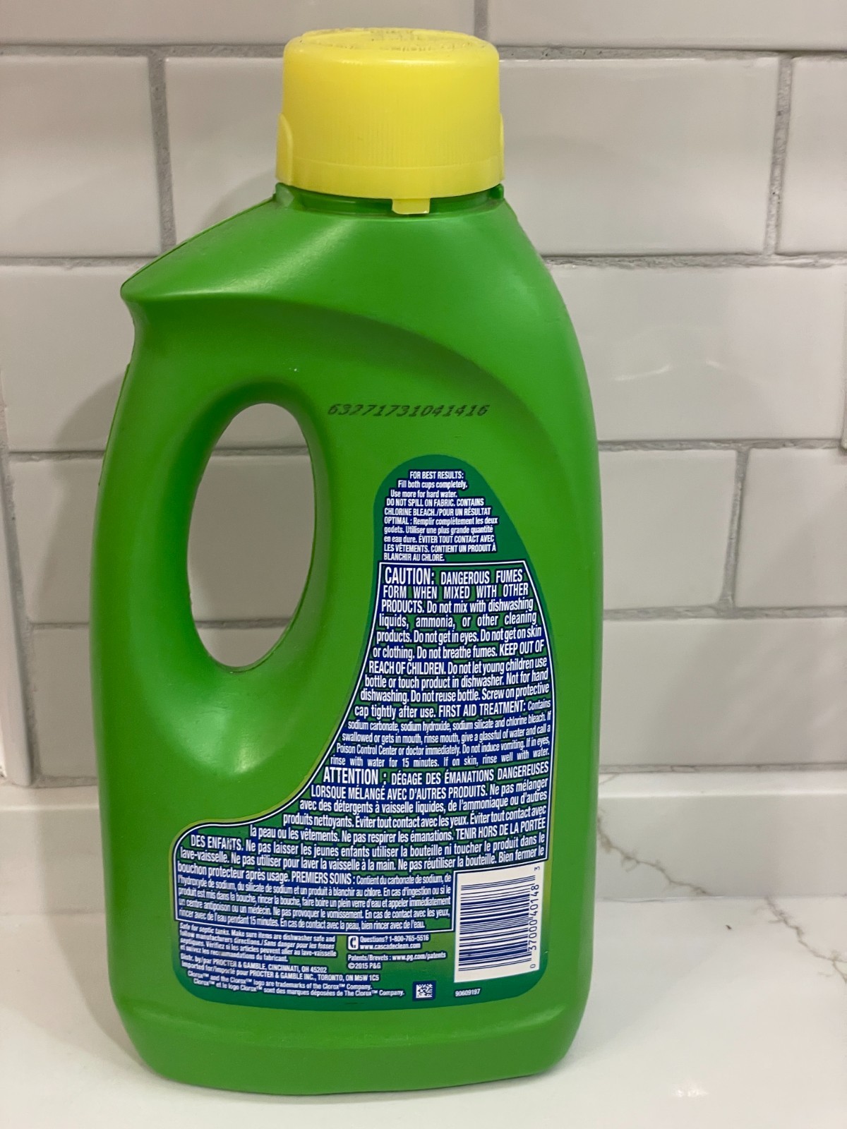 Cascade Dishwashing Gel Lemon Scent 45 oz Clorox Stain Fighting 60% Full Used