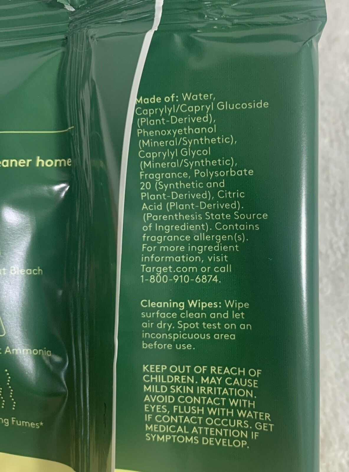 Ever Spring Multi-Surface Cleaning Wipes Lemon & Mint Scent – 10 Wipes