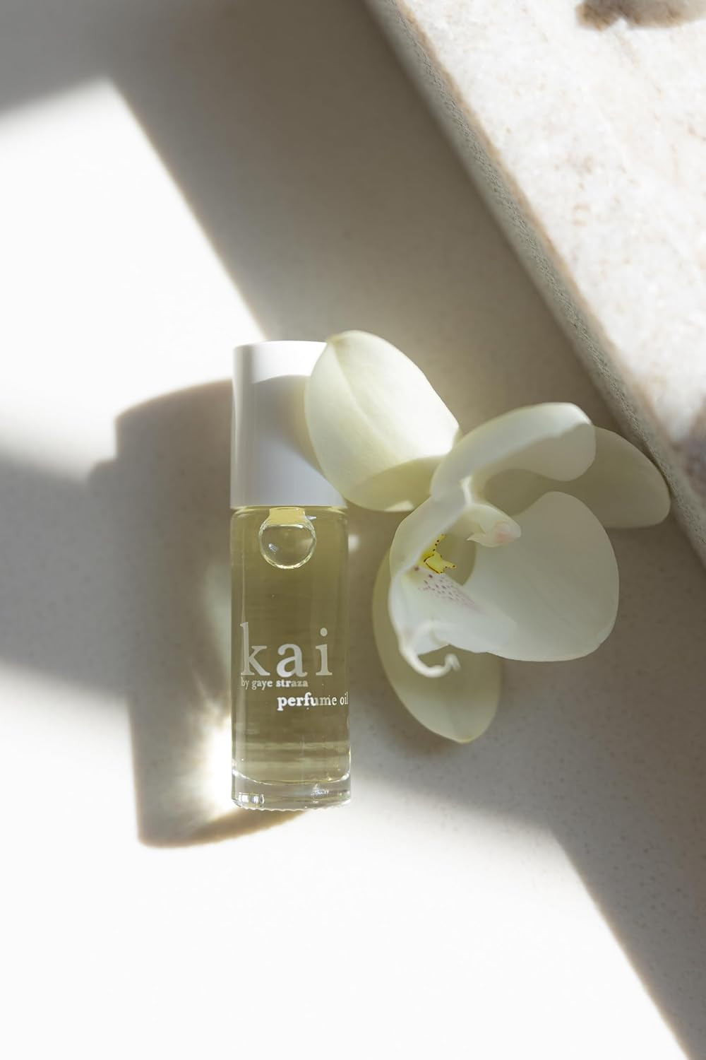 Kai Perfume Oil Light Gardenia Scent Wrapped in White Exotics, 1/8 Oz Roll-On