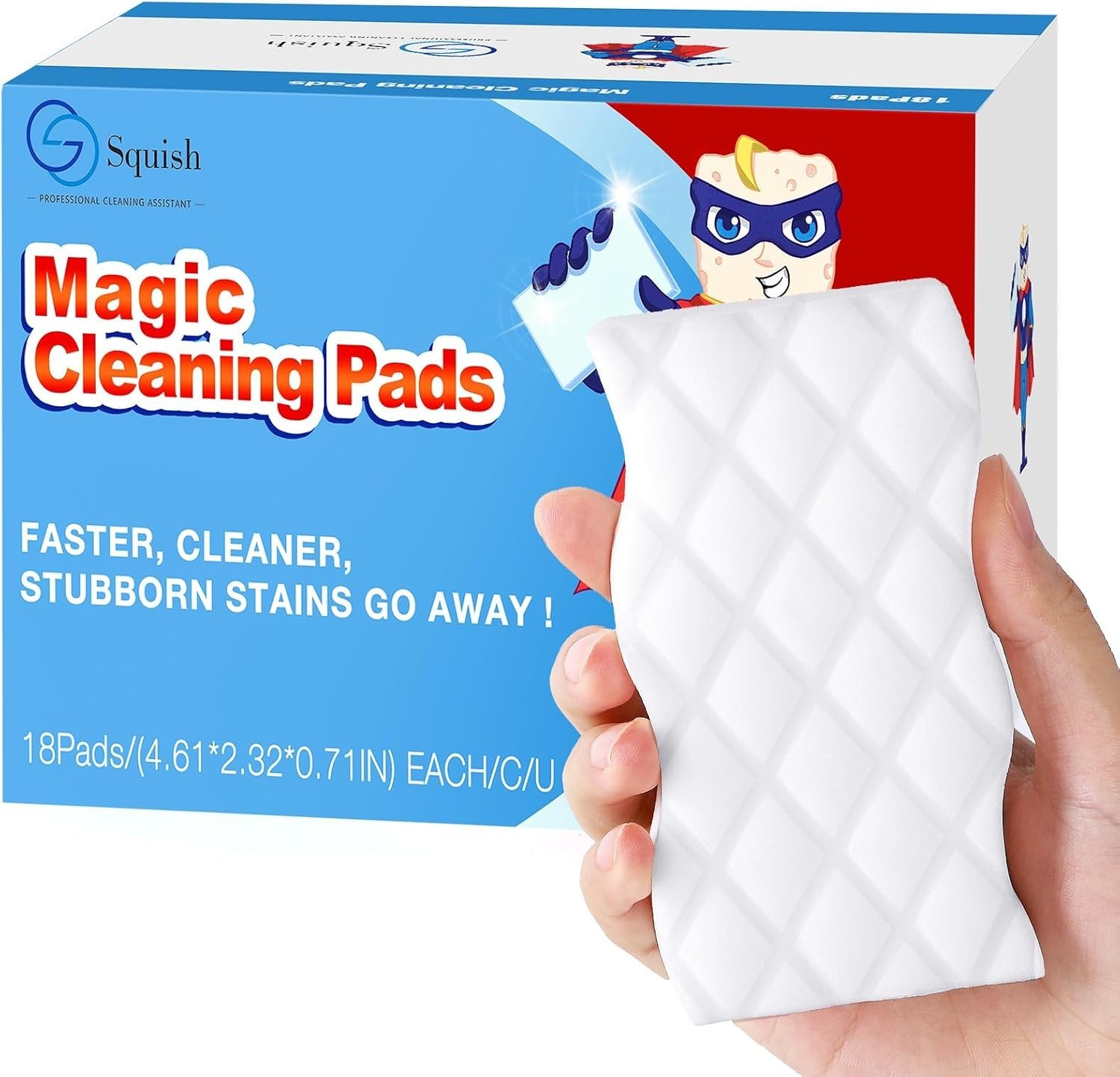 Magic Eraser Sponge – 18 Pack Melamine Cleaning Pads for Effortless Cleaning