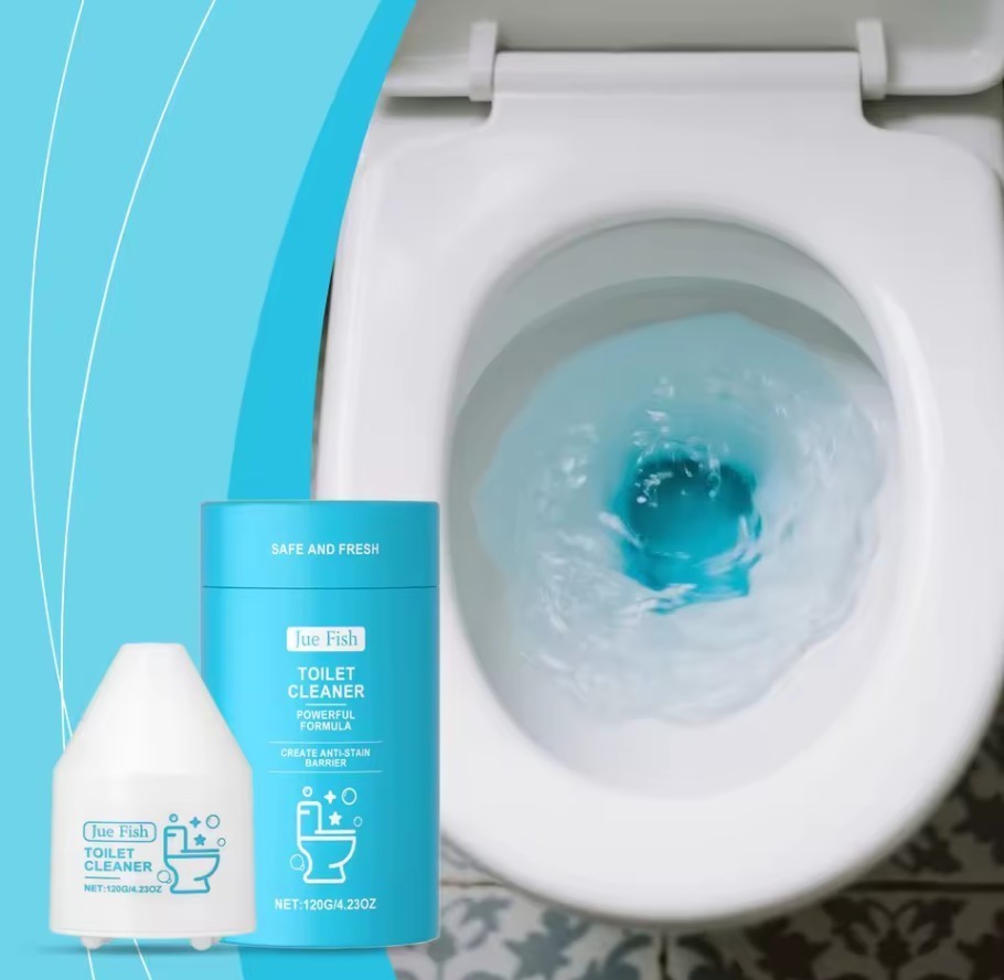 3Pcs-JUE FISH Toilet Cleaning Solid Bubble Block – Automatic Toilet Bowl Cleaner