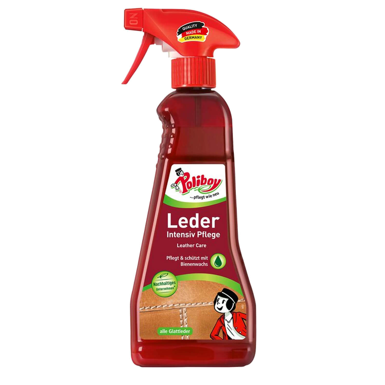 3x 12.7oz Poliboy Leather Intensive Care Spray Cares And Protects with Bee Wax