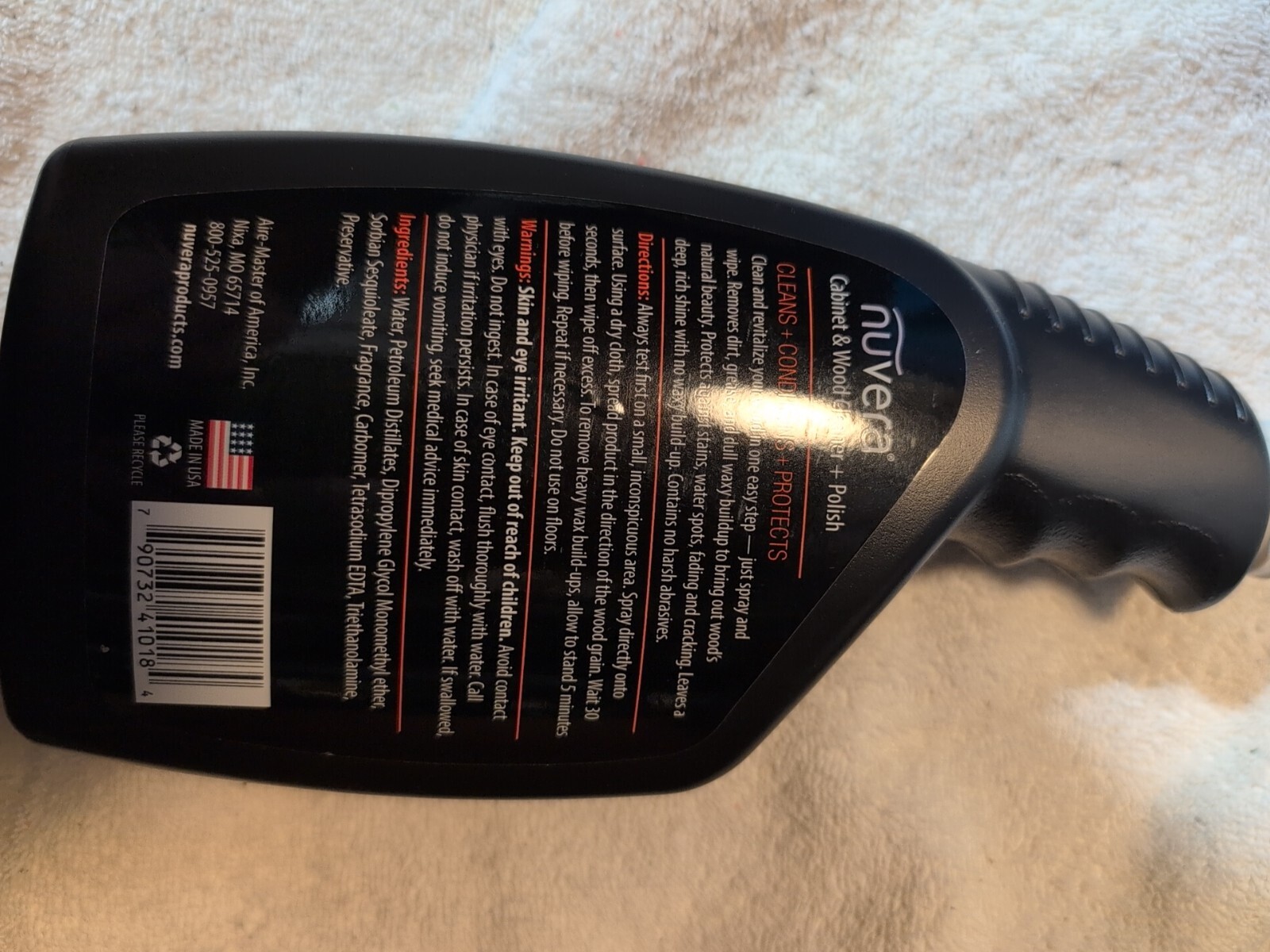 Nuvera Cabinet and Wood Clean and Polish 24 oz. Spray Liquid Professional Grade