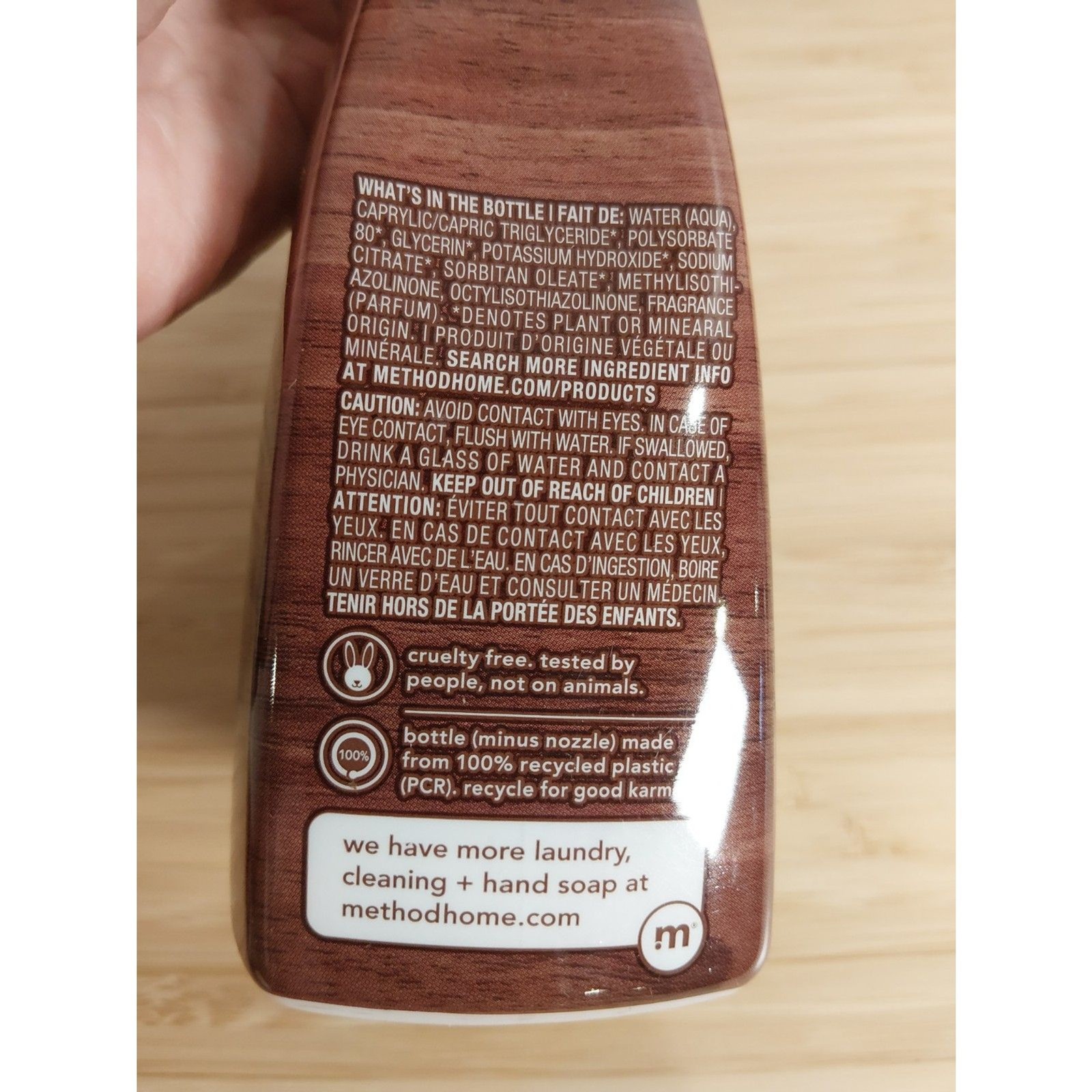 Method wood polish almond scent Plant Based Streak-Free Shine 14 oz