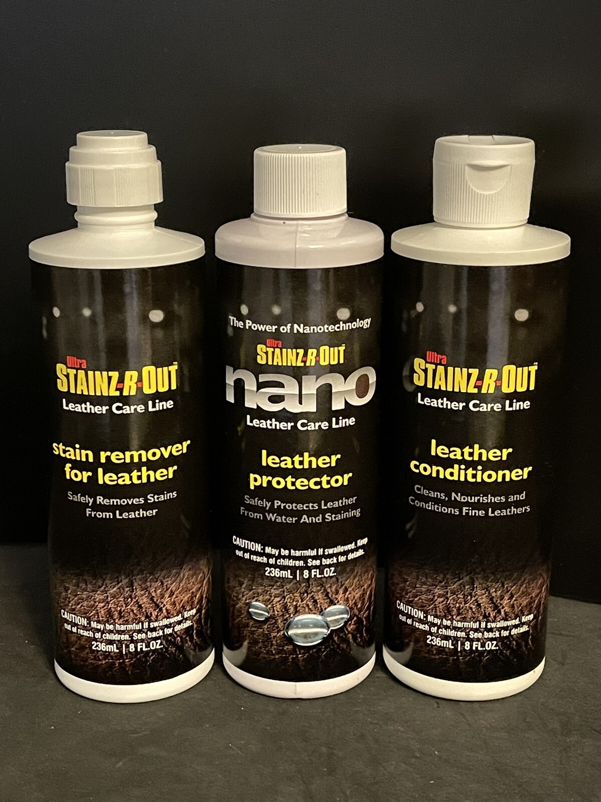 Ultra Stainz R Out Leather Care Line 3 Piece Kit NEW Rare and HTF