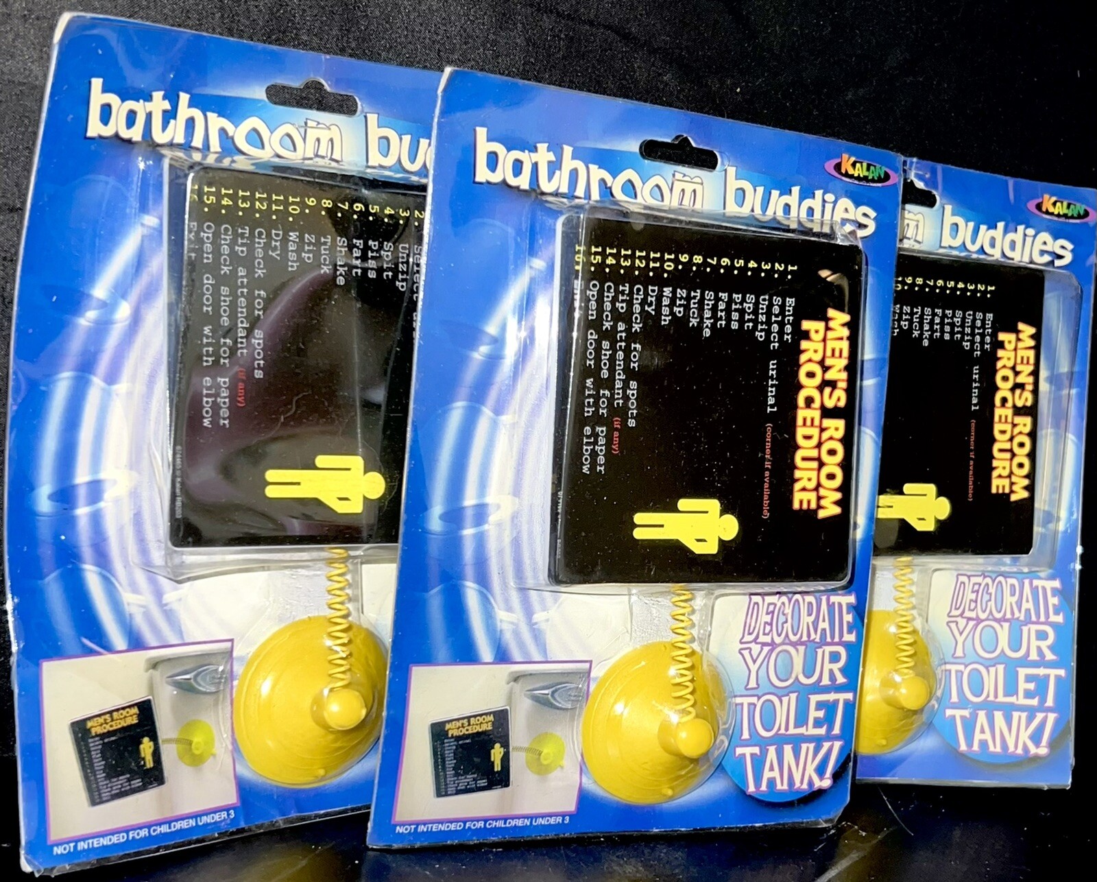 BATHROOM BUDDY Kalan Mens Room Gag Joke Gift Decoration Toilet Collage Dorm Toy