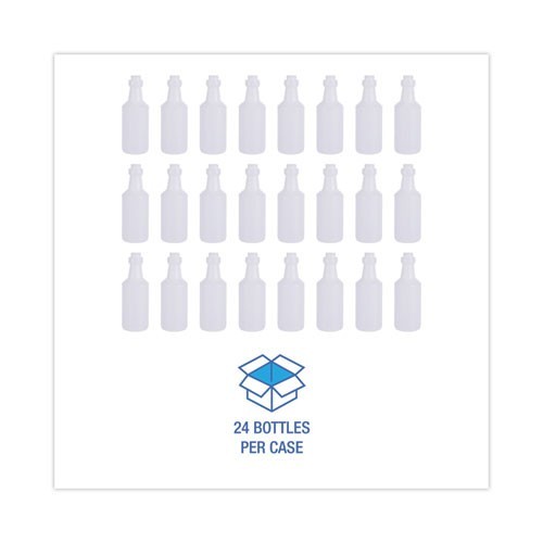 Boardwalk 00016 Easy-Grip Plastic Spray Bottle, 16 oz, Clear, 24/Carton