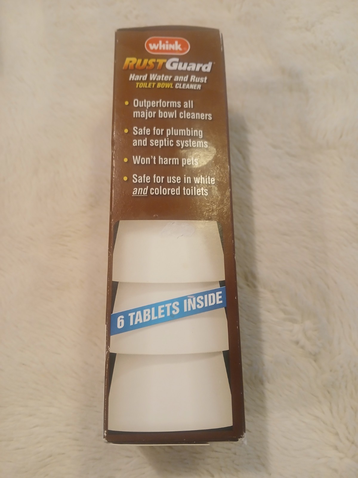 NEW Whink Rustguard 2-in-1 Hard Water & Rust Stain Toilet Bowl Cleaner 12oz