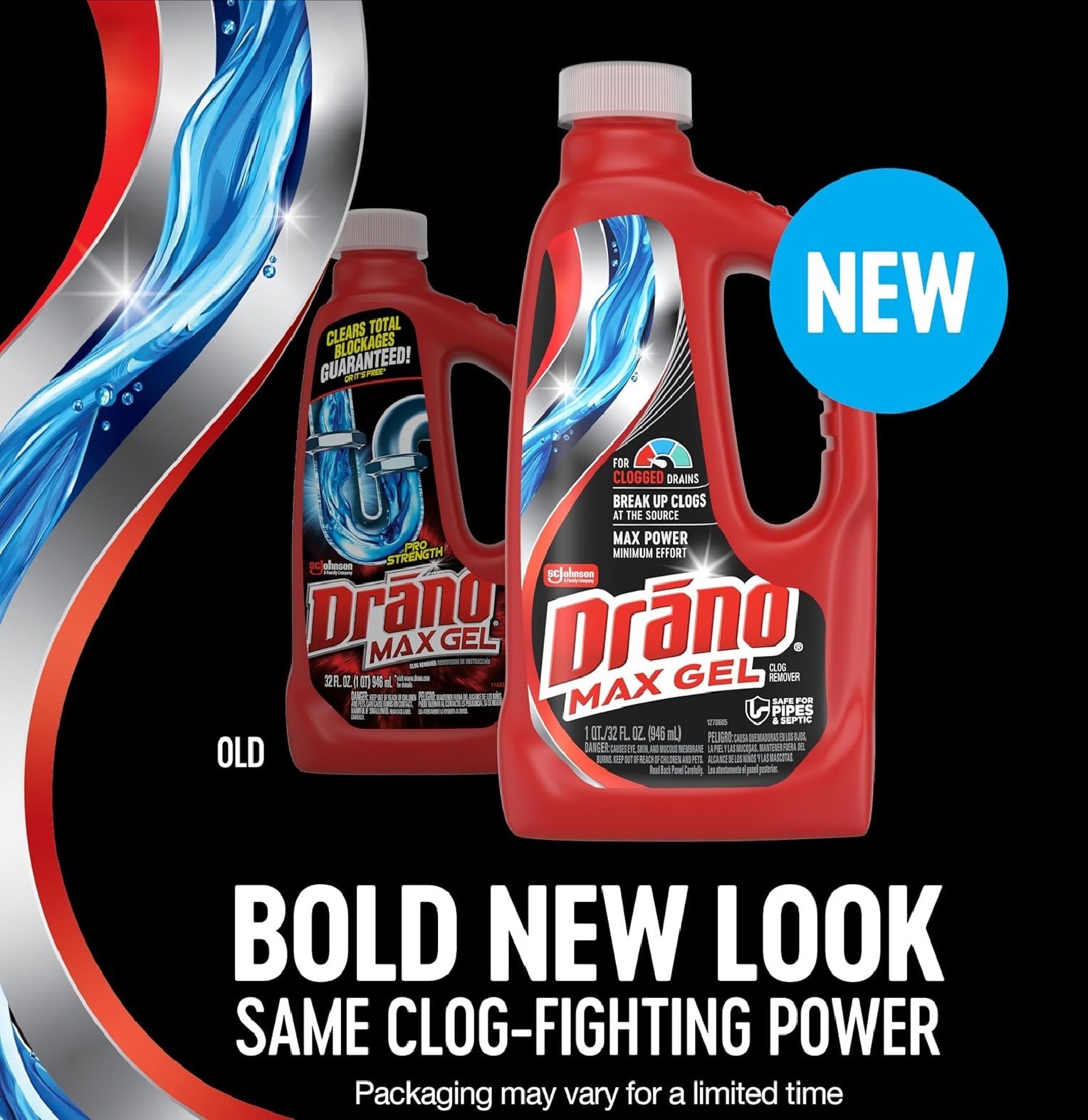 Drano Max Gel Drain Clog Remover & Cleaner, Fast-Acting to Unclog Standing Water