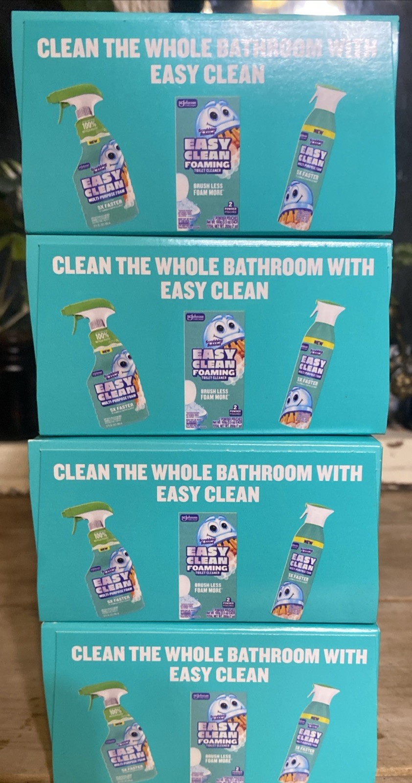 4 Boxes = 8 Easy Clean Foaming Toilet Bowl Cleaner, Easy Drop in Powder Pouches