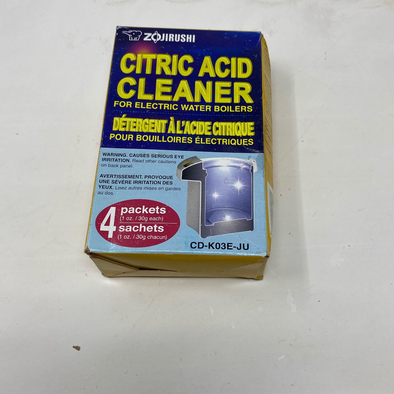 Zojirushi Citric Acid Cleaner 4 Packets (1oz each) White CD-K03EJU