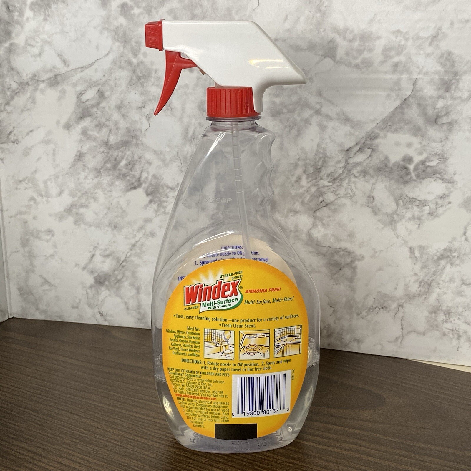 Windex Muli-Surface Cleaner with Vinegar 26 Fl Oz 2003 Bottle Prop 30% Full