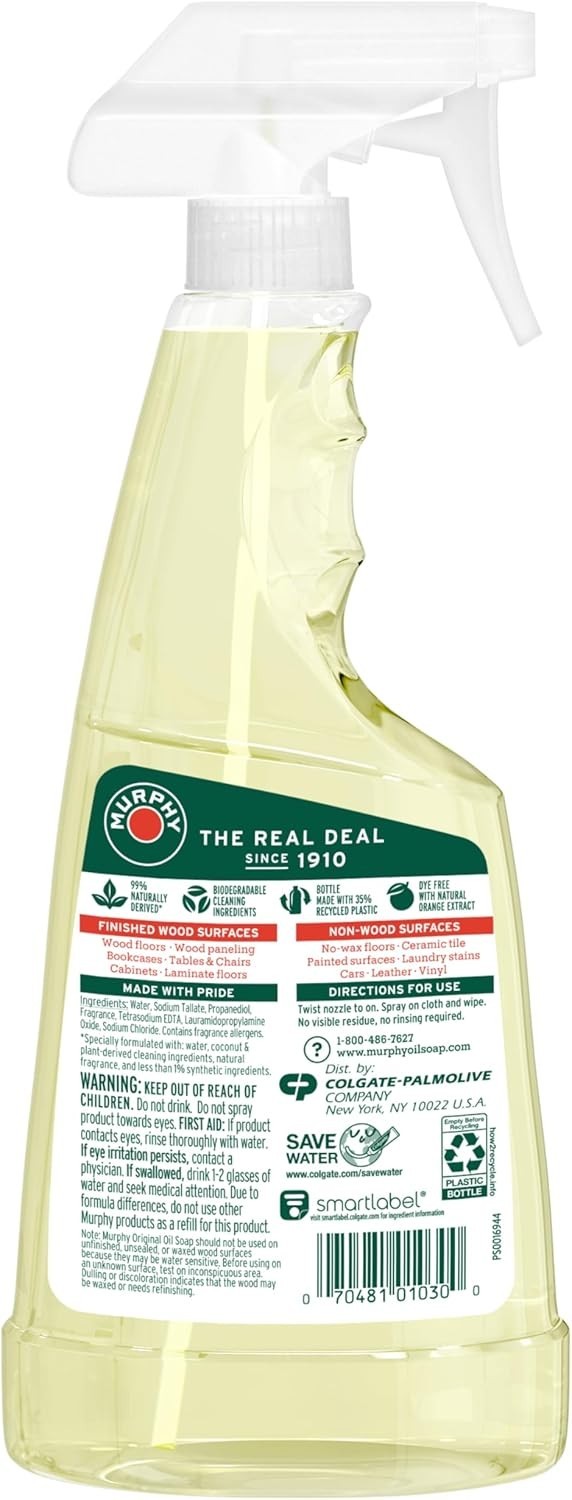 Murphy Oil Soap: Orange Wood Cleaner 22 fl oz – 01031CT (Pack of 9)