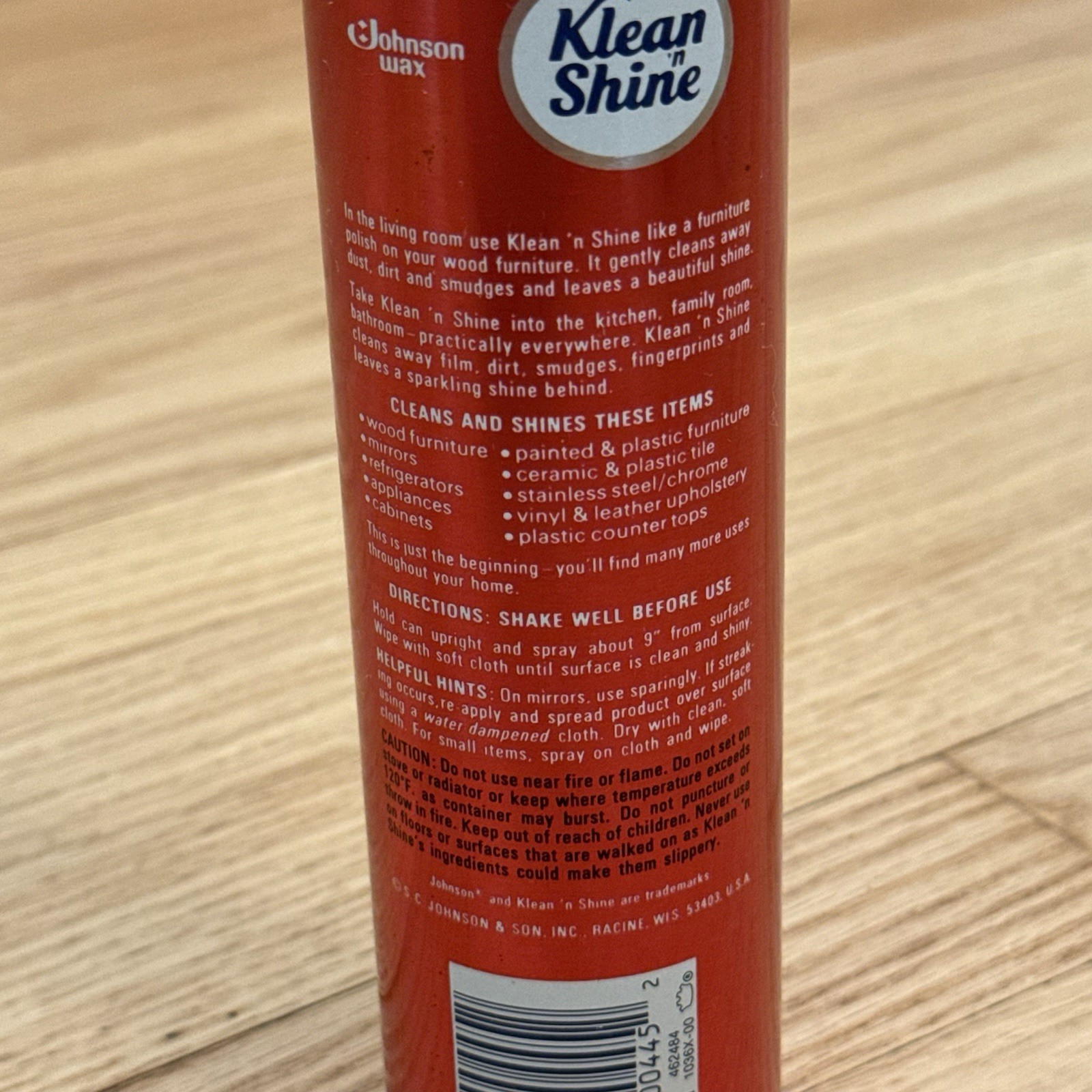 Vintage Johnson Wax Klean ‘n Shine Foam All Purpose Cleaner 10oz Spray Can