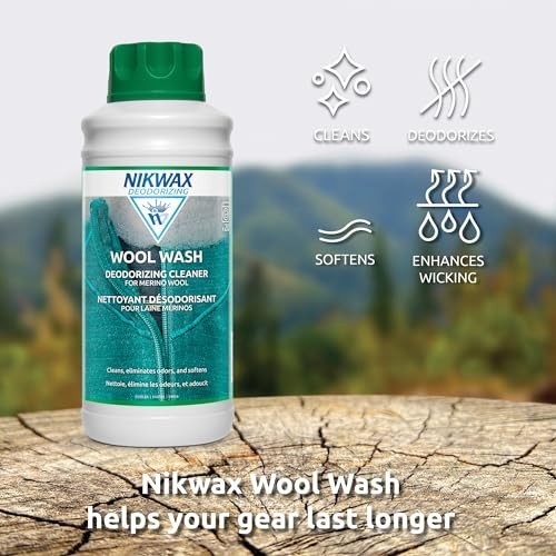 Wool Wash 1000ml Merino Cleaner Deodorizer Machine Wash Safe PFAS Free