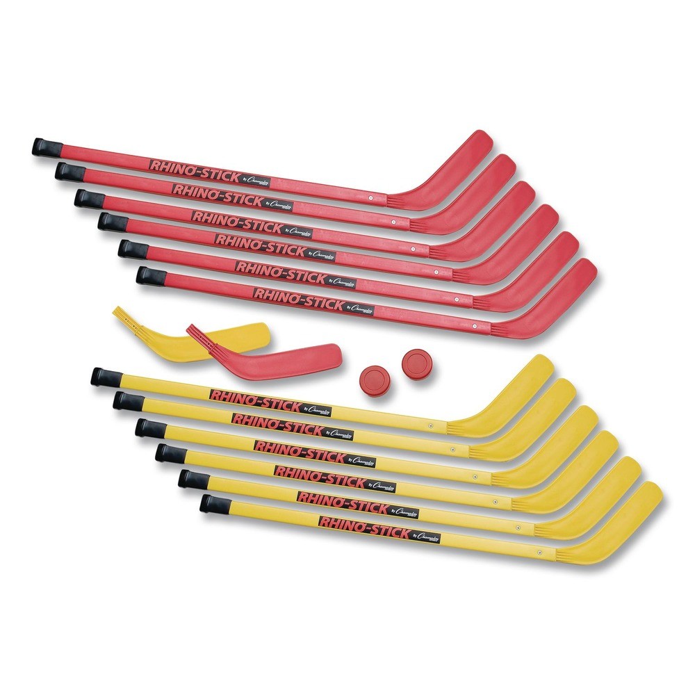 Champion Sports HS36SET 12 Sticks, 2 Pucks Indoor ABS Kids Hockey Set (1-ST) New
