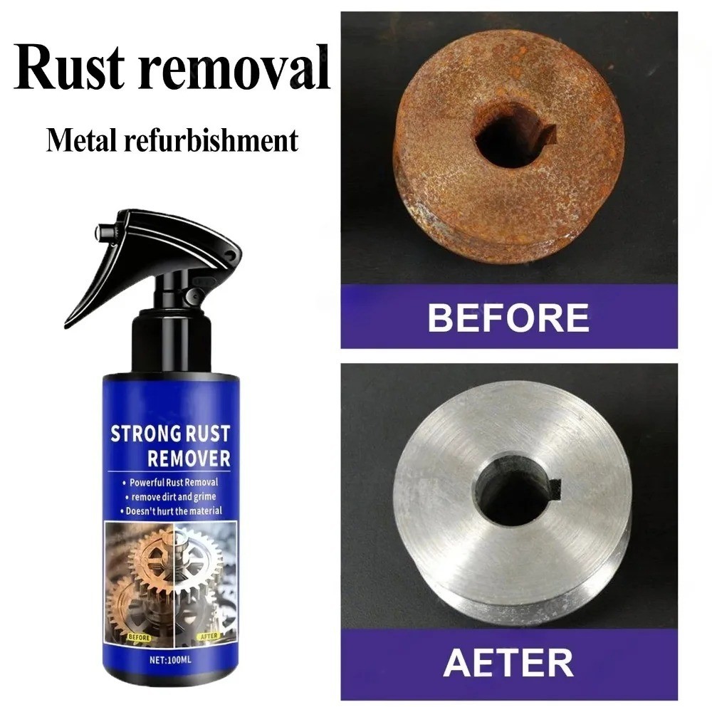 100ML Car Rust Remover Spray Metal Iron Cleaner Wheel Hub Exhaust Rust Cleaner