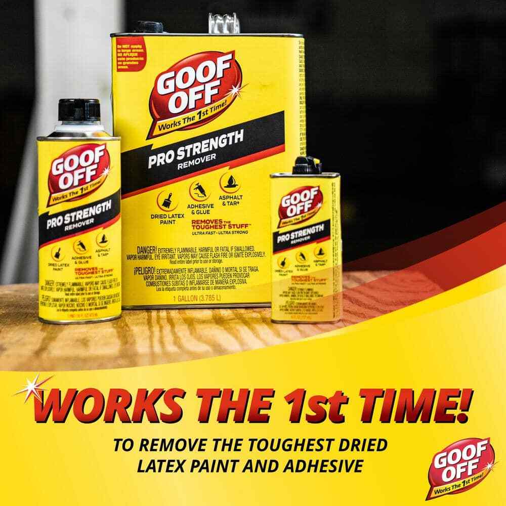 Goof Off 128 Fl Oz Professional Strength Latex Paint And Adhesive Remover NEW