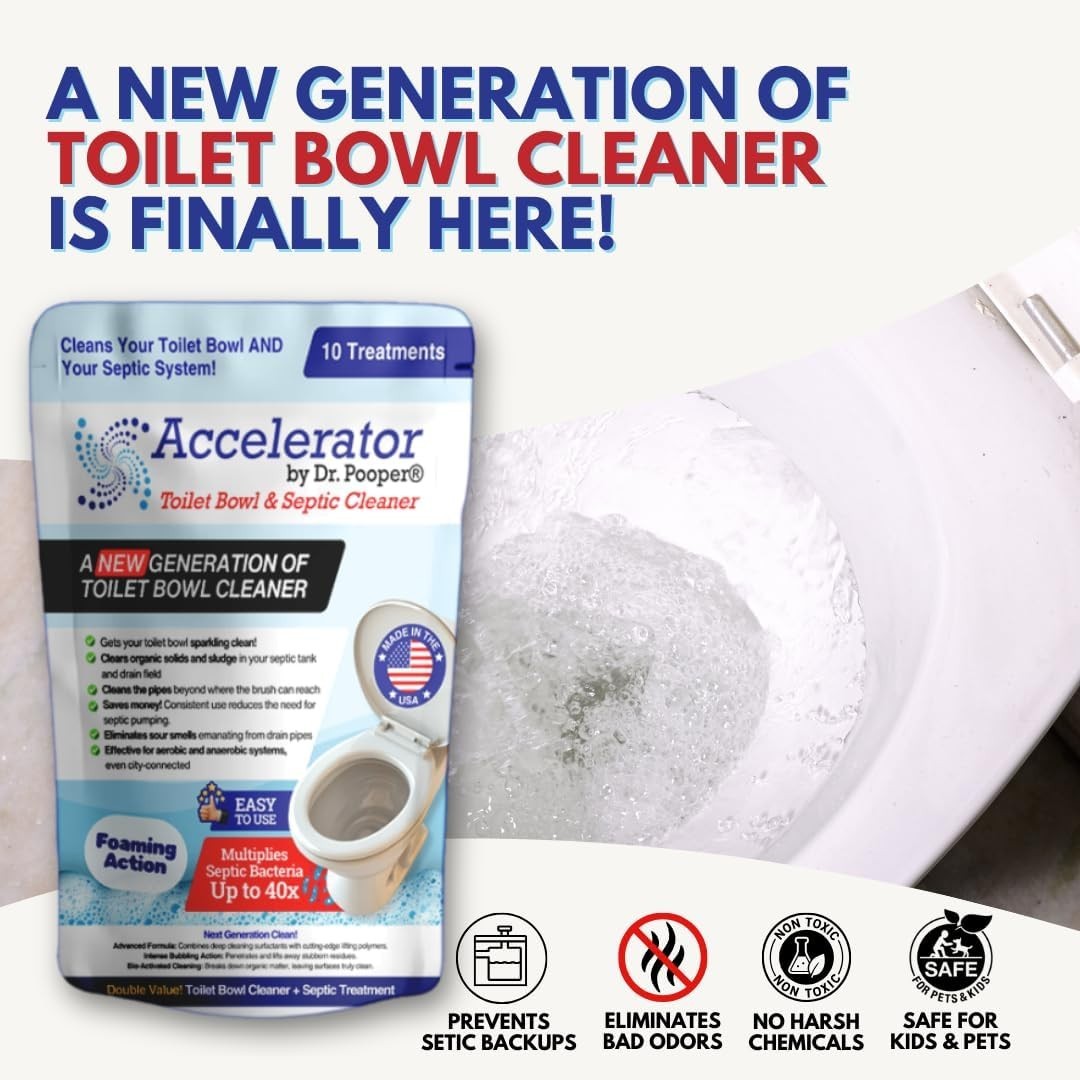 Drain Field Cleaner Tablets by Dr Pooper Clears Septic Tanks Drain Fields Tough
