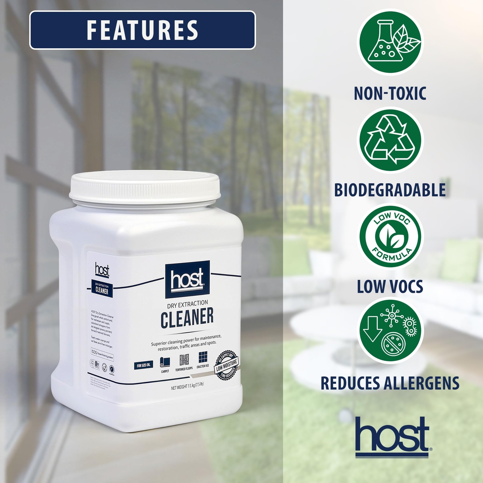® Dry Extraction Cleaner – Natural, Non-Toxic, Biodegradable Cleaning Compoun…