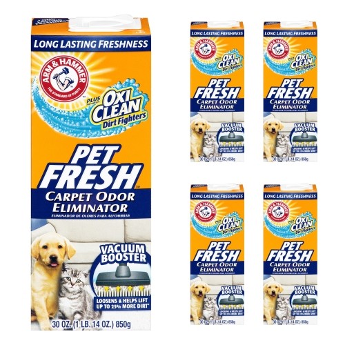5 Pack Arm & Hammer Carpet & Room Pet Fresh Odor Eliminator 30 Ounce