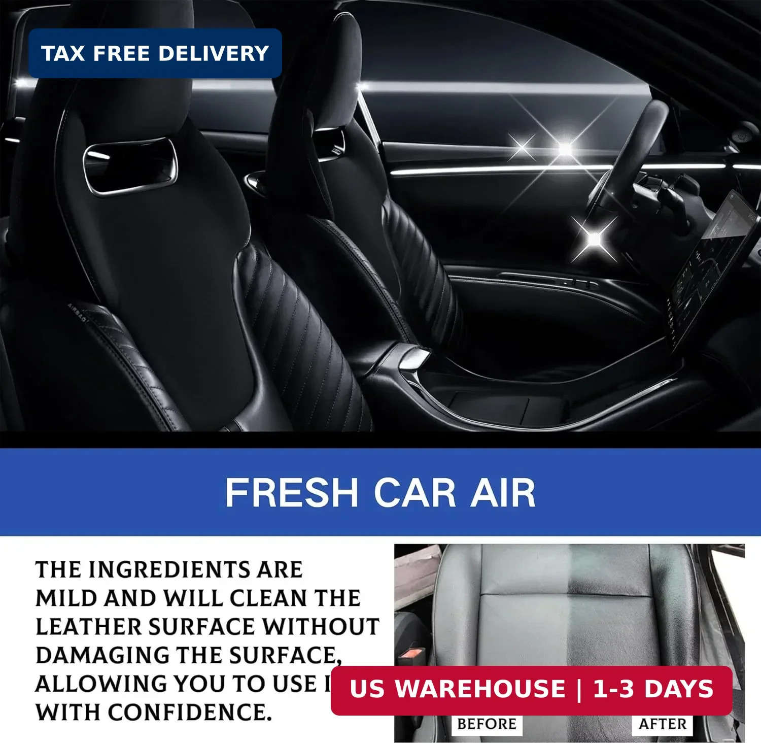 Leader Cleaning and Care Cream, Leather Cleaning Cream for Car Interior, Multifu