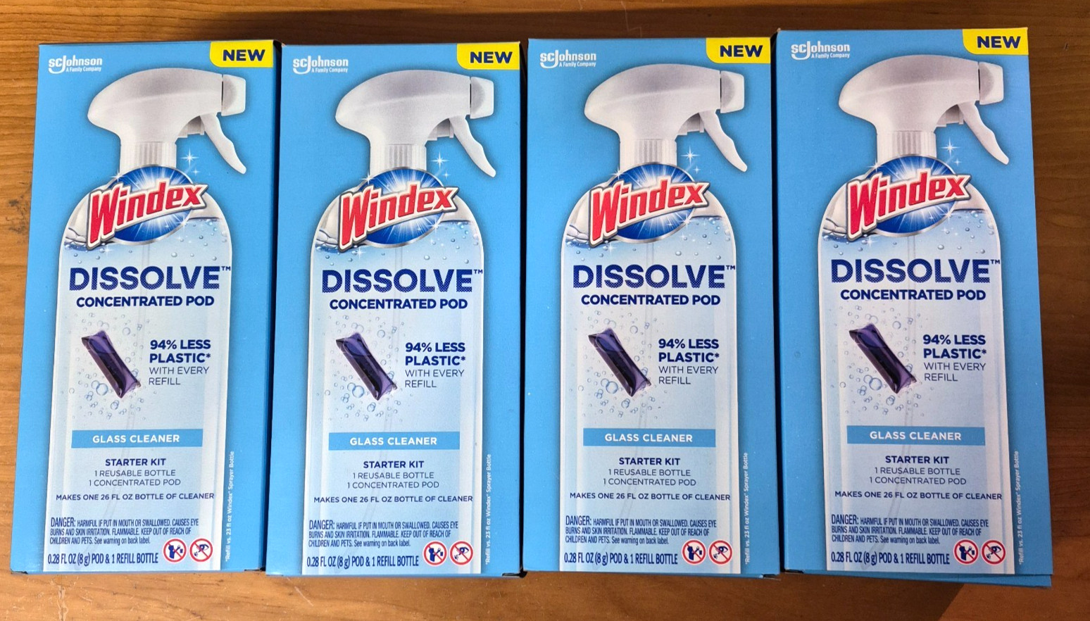 SC Johnson Windex Dissolve Concentrated Pod Glass Cleaner Starter Kit LOT/4