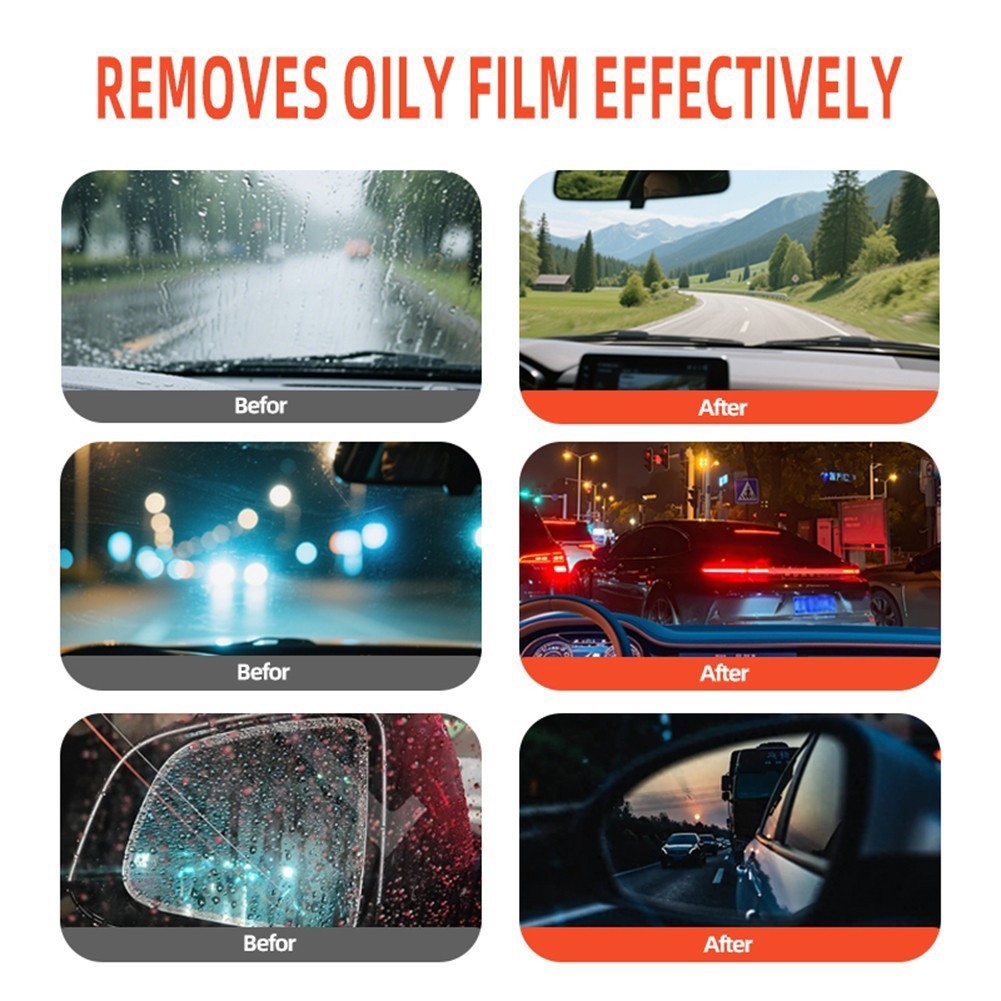 1PCS Automotive Oilfilm,Qifor Car Oil Film Cleaner,Glass Guard, Glass Cleaner