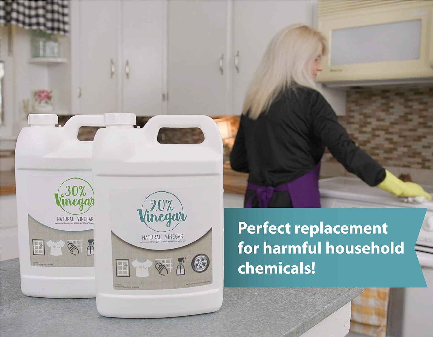 20% Concentrated Vinegar 4X Strength Multi Purpose Cleaner for Home and Industry