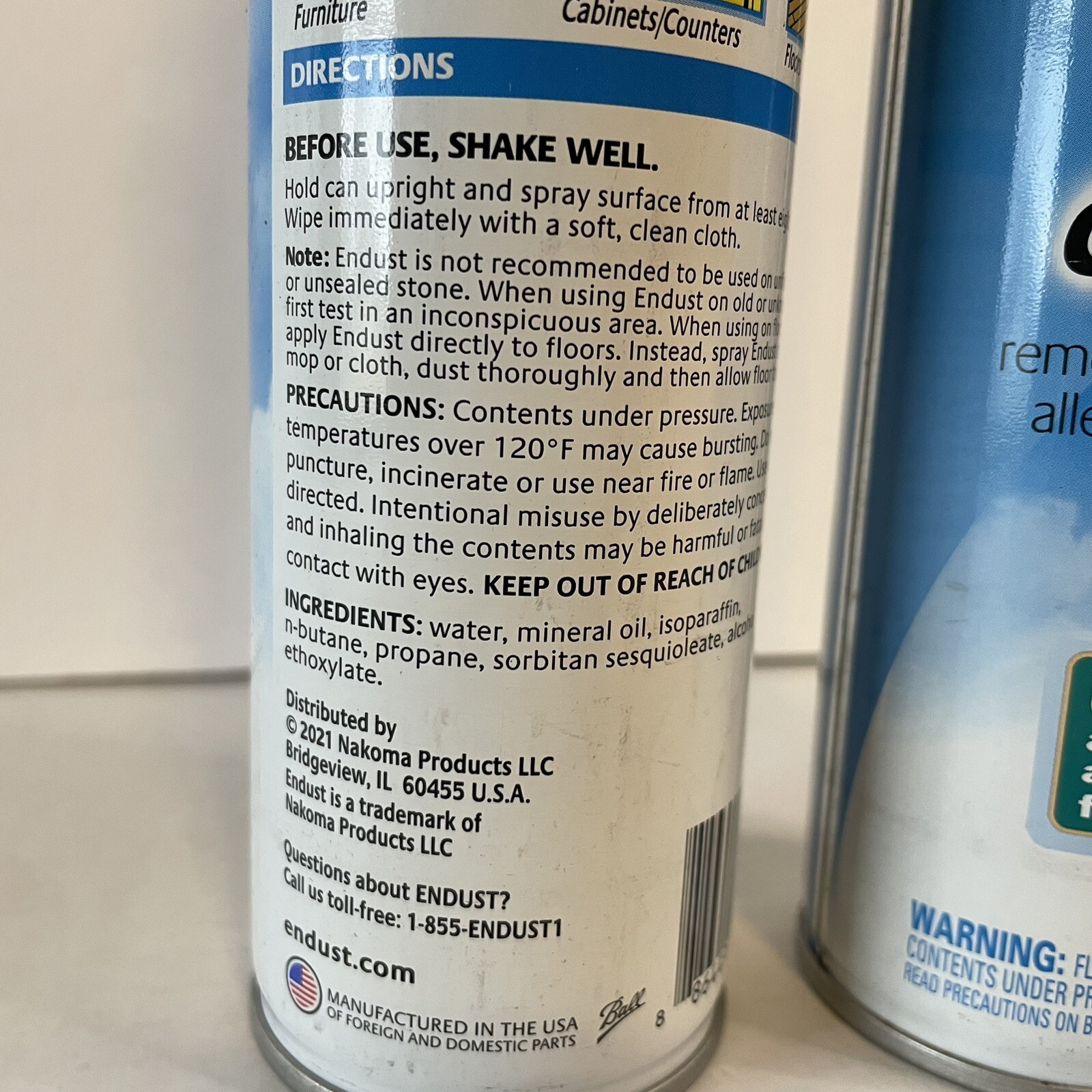 Endust X2 Fragrance Free Hypo-Allergenic Dusting Cleaning Spray Asthma Friendly