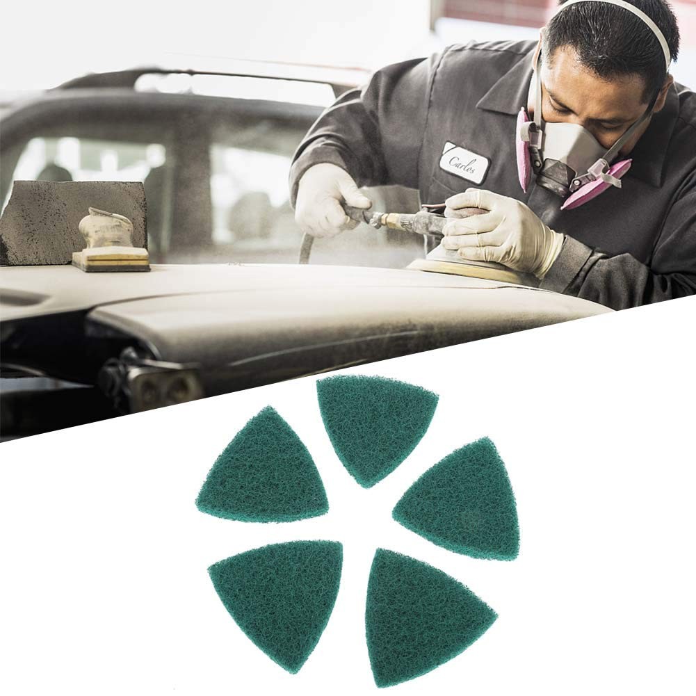 5 PCS 13mm Triangle Scouring Pads 240 Grit Polishing Grinding 3.5×3.5×3.5″