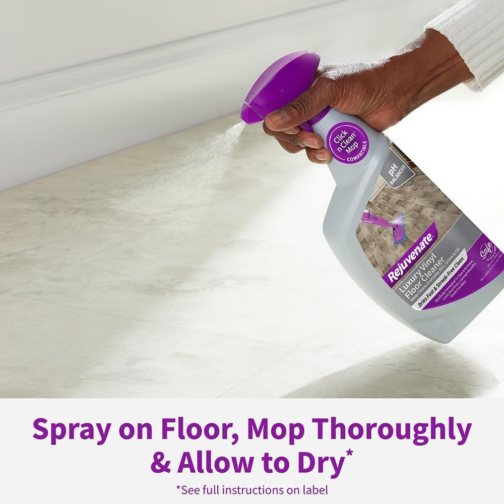 Rejuvenate Luxury Vinyl Floor Cleaner 128 Ounce No Streak Formula Safe For Ki…