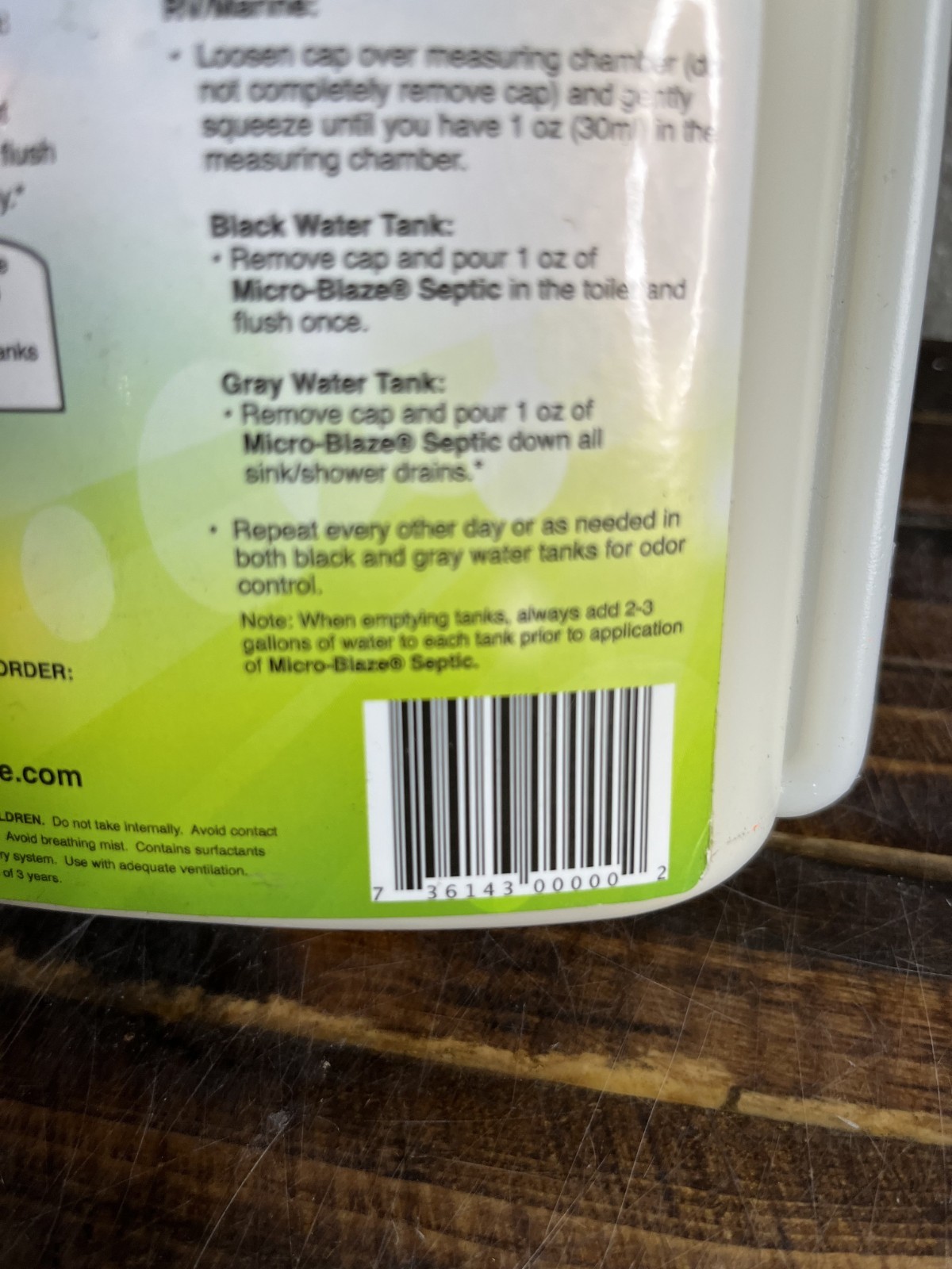 Micro-Blaze Septic 32 oz Concentrated Microbial Treatment RV & Home System Clean