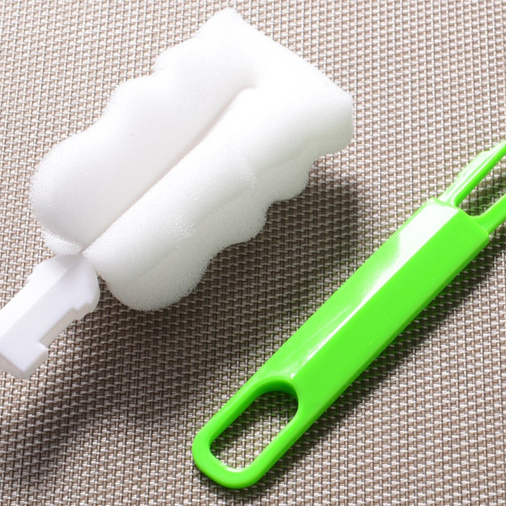Sponge Handle Brush Foam for Bottle Cup Glass Kitchen Car Baby Bottle Cleaning