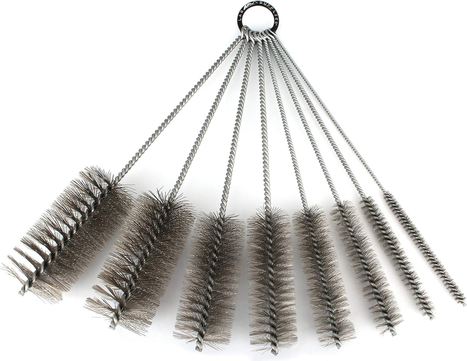 12 Inch Stainless Steel Pipe Cleaning Brush Set 8 Pcs Auto & Kitchen Use