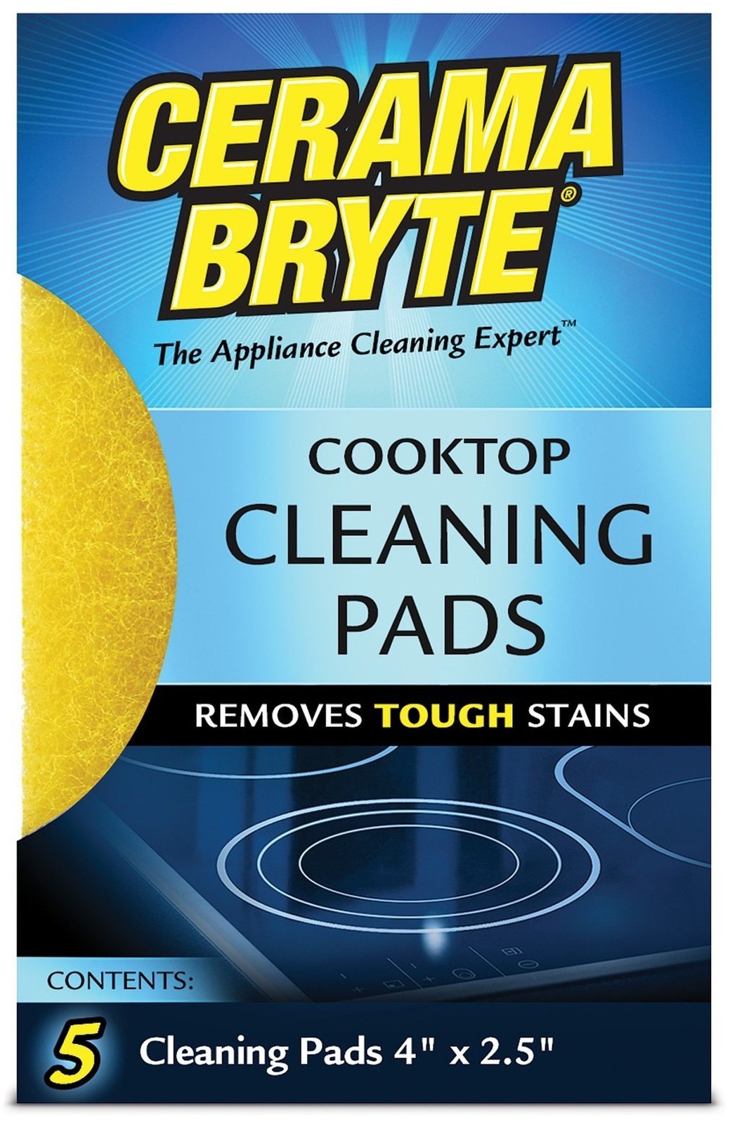 Cerama Bryte 10 x 5 Pack Cleaning Pads Cooktop and Stove Top Cleaner for Glas…