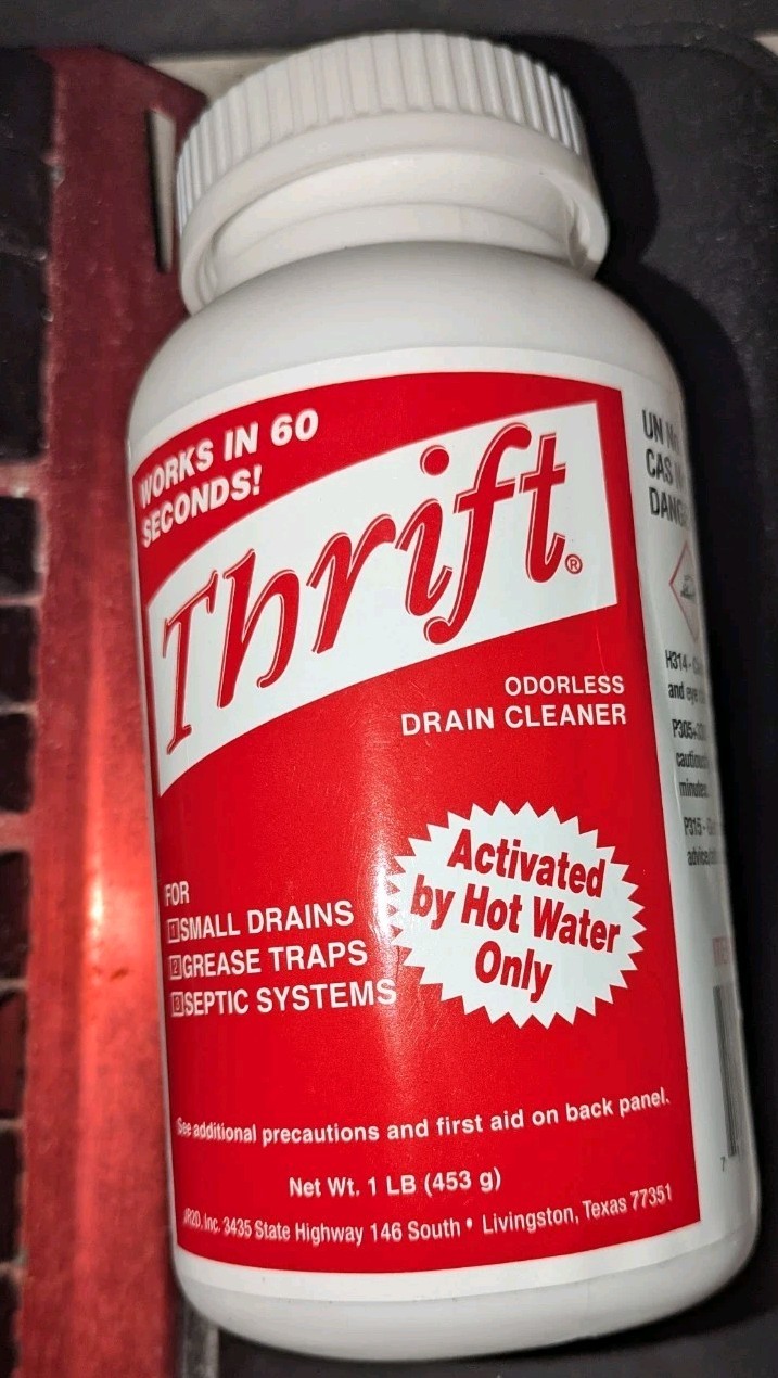 Thrift T-100 Alkaline Based 1-Pound Granular Drain Cleaner (1 lb)