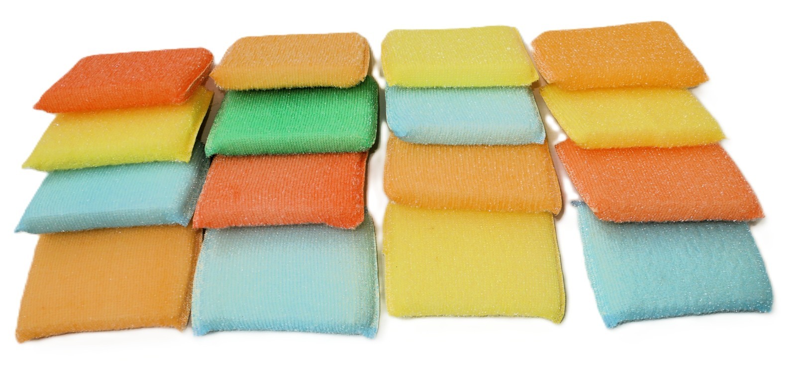 16 Pack Non‑Scratch Scrub Sponges for Home Kitchen Dishwashing & Cleaning Pads
