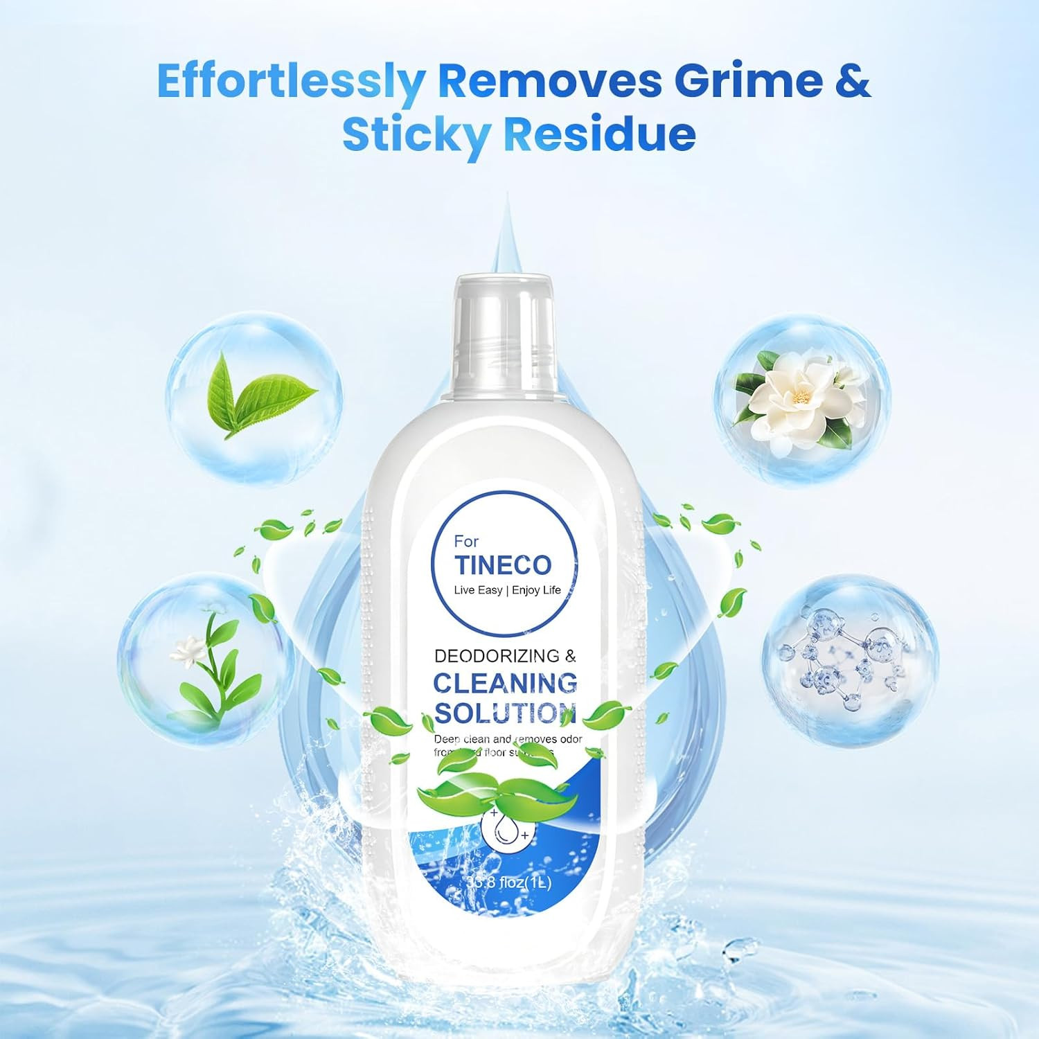 2L Floor Cleaning Solution Compatible with Tineco iFLOOR/Floor ONE, Low Foam Mul