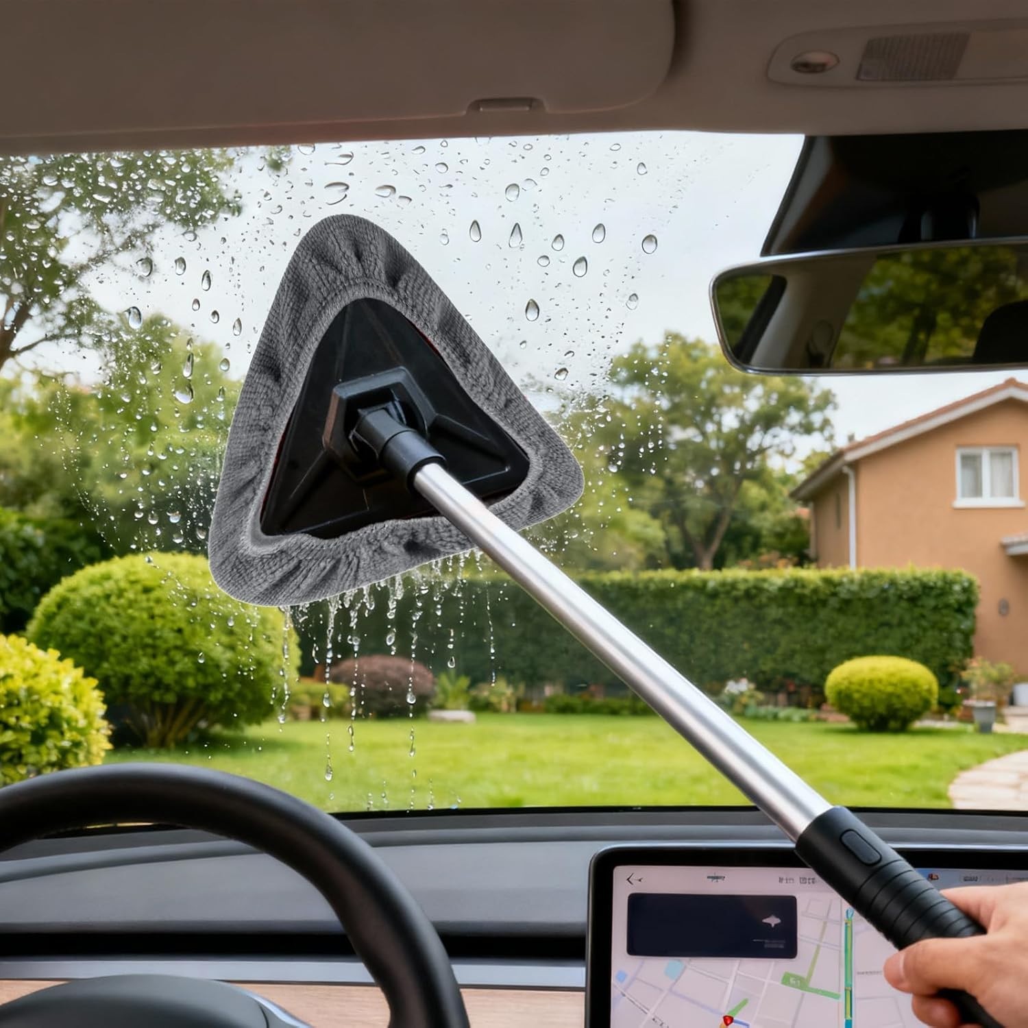 16-Pcs Microfiber Windshield Cleaning Pads – Eco-Friendly Car Care Kit