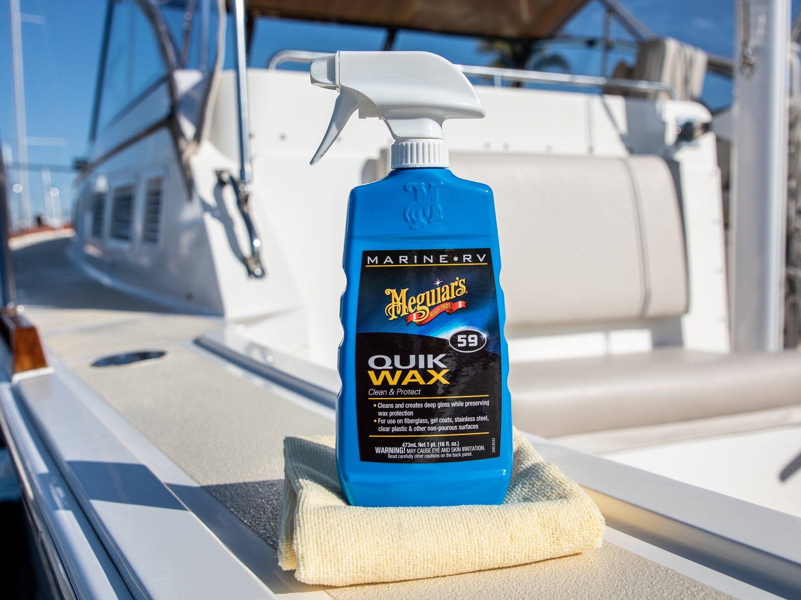 (2 pack) Meguiar’s® Marine RV Quik Wax 16 fl. oz. Trigger Spray