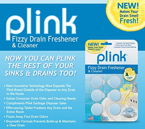 Plink Lemon Scent Drain Freshener Effervescing Tablets 6 Count Pack of 2