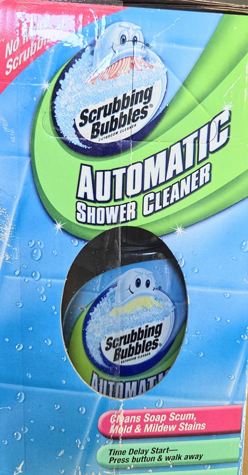 Scrubbing Bubbles Automatic Shower Cleaner One Button Dual Spray 2 Bottle NEW