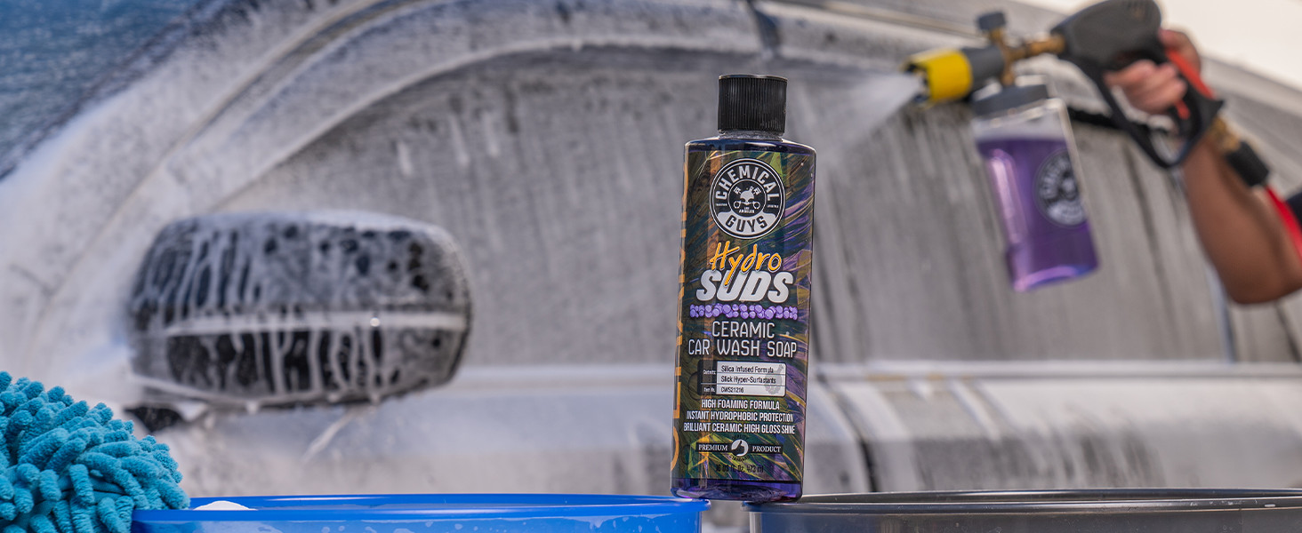 HydroSuds Ceramic, Shine High Foaming Car Wash Soap – Foam Cannon Soap, Works